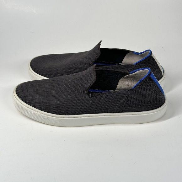 Rothy's Women's The Original Slip On Sneaker Solid Black Textile Shoe Size 7.5 - Picture 4 of 16